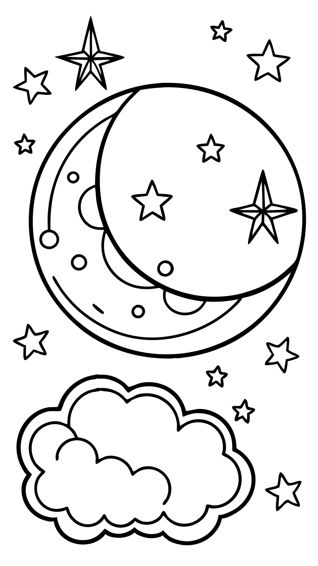 moon coloring pages printable